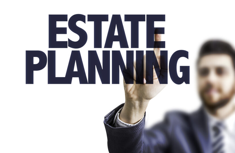 Estate Planning Title With A Person In Backgroun